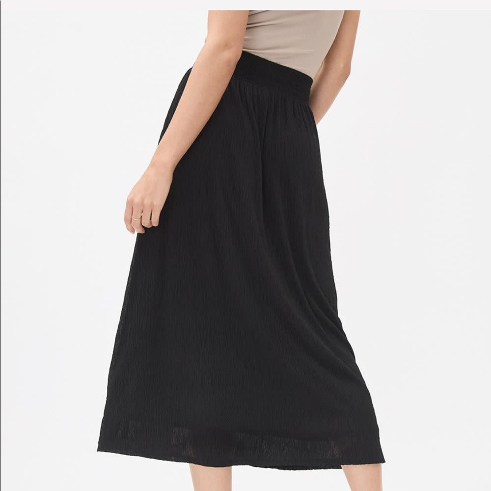 High-Waisted Flare Midi Skirt